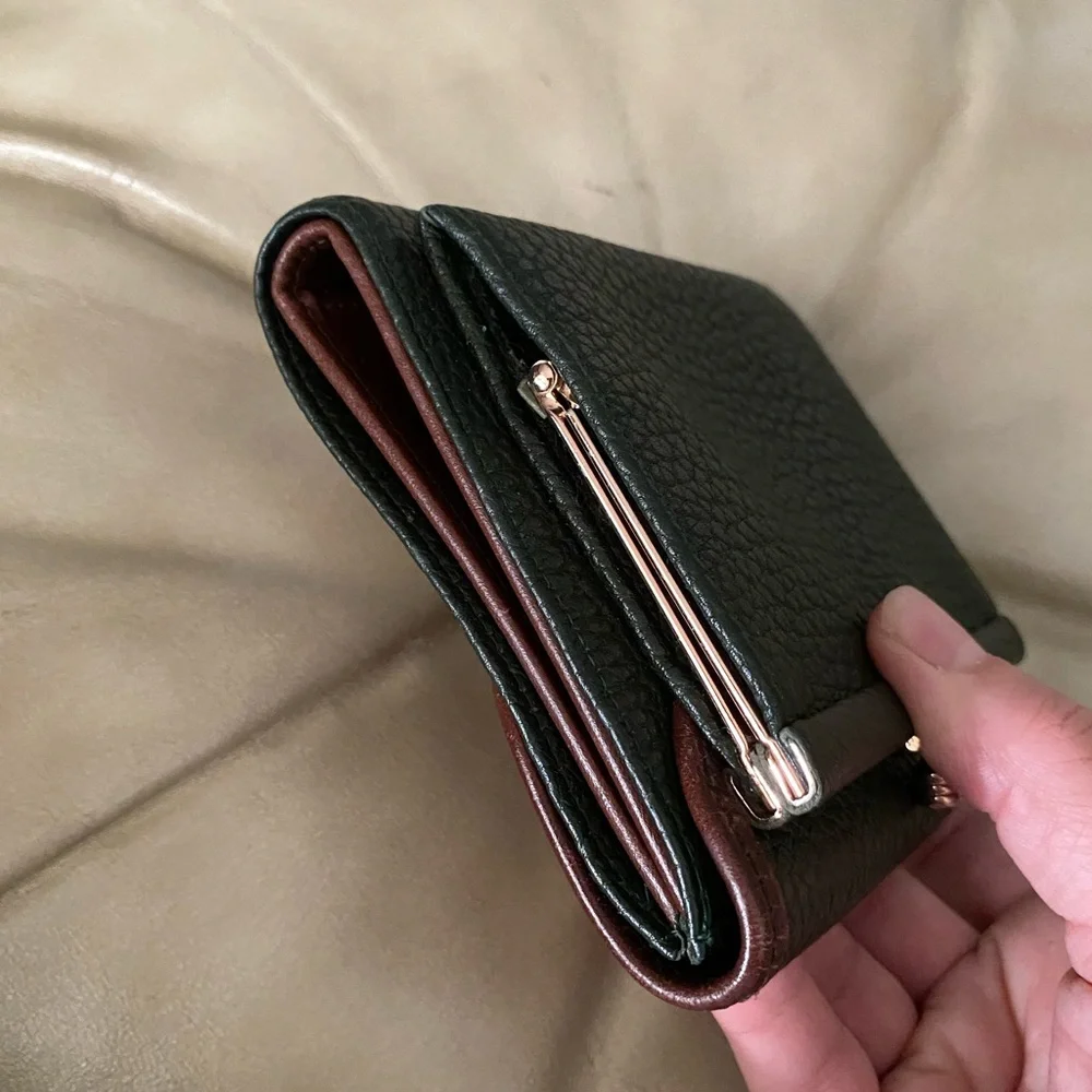 LKNW Vintage Dooney & Bourke Forest/Hunter Wallet & Oval Duck Key Fob Ring Set - Picture 9 of 13